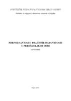 Prepoznavanje i praćenje darovitosti u predškolskoj dobi