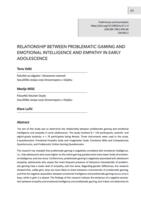 RELATIONSHIP BETWEEN PROBLEMATIC GAMING AND EMOTIONAL INTELLIGENCE AND EMPATHY IN EARLY ADOLESCENCE