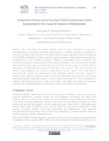 Prospective Primary School Teachers’ Work in Continuous Online Assessments in the Course of Didactics of Mathematics