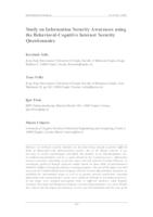 Study on Information Security Awareness using the Behavioral-Cognitive Internet Security Questionnaire