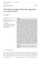 Verifying the ecological model of peer aggression on Croatian students