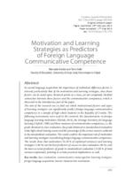 Motivacija i strategije učenja kao prediktori komunikacijske jezične kompetencije u stranom jeziku