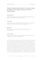 prikaz prve stranice dokumenta Study on Information Security Awareness using the Behavioral-Cognitive Internet Security Questionnaire