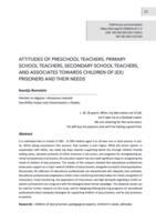 prikaz prve stranice dokumenta ATTITUDES OF PRESCHOOL TEACHERS, PRIMARY SCHOOL TEACHERS, SECONDARY SCHOOL TEACHERS, AND ASSOCIATES TOWARDS CHILDREN OF (EX) PRISONERS AND THEIR NEEDS