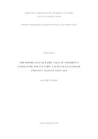 prikaz prve stranice dokumenta The importance of Fairy Tale sin Children`s Literature and Culture: A Jungian Analysis of Croatian Tales of Long Ago