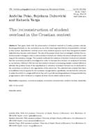 prikaz prve stranice dokumenta The (re)construction of student overload in the Croatian context